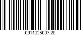 Código de barras (EAN, GTIN, SKU, ISBN): '0811325007.28'