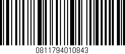 Código de barras (EAN, GTIN, SKU, ISBN): '0811794010843'
