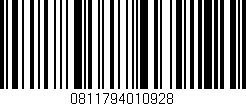 Código de barras (EAN, GTIN, SKU, ISBN): '0811794010928'