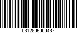 Código de barras (EAN, GTIN, SKU, ISBN): '0812895000467'