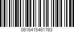 Código de barras (EAN, GTIN, SKU, ISBN): '0816415461783'