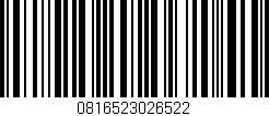 Código de barras (EAN, GTIN, SKU, ISBN): '0816523026522'