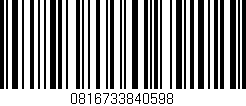 Código de barras (EAN, GTIN, SKU, ISBN): '0816733840598'