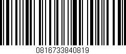 Código de barras (EAN, GTIN, SKU, ISBN): '0816733840819'