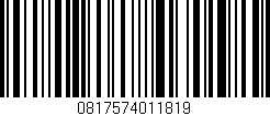 Código de barras (EAN, GTIN, SKU, ISBN): '0817574011819'