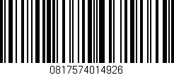 Código de barras (EAN, GTIN, SKU, ISBN): '0817574014926'