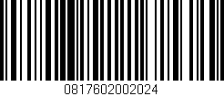 Código de barras (EAN, GTIN, SKU, ISBN): '0817602002024'