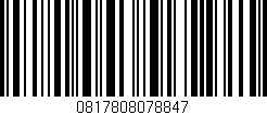 Código de barras (EAN, GTIN, SKU, ISBN): '0817808078847'