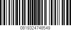 Código de barras (EAN, GTIN, SKU, ISBN): '0819324748549'