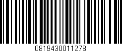 Código de barras (EAN, GTIN, SKU, ISBN): '0819430011278'