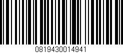 Código de barras (EAN, GTIN, SKU, ISBN): '0819430014941'