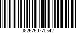 Código de barras (EAN, GTIN, SKU, ISBN): '0825750770542'