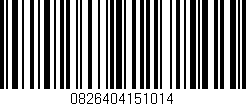Código de barras (EAN, GTIN, SKU, ISBN): '0826404151014'