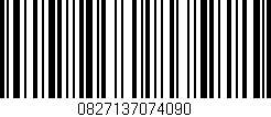 Código de barras (EAN, GTIN, SKU, ISBN): '0827137074090'