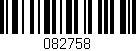 Código de barras (EAN, GTIN, SKU, ISBN): '082758'