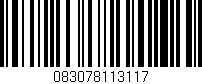 Código de barras (EAN, GTIN, SKU, ISBN): '083078113117'