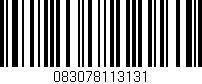 Código de barras (EAN, GTIN, SKU, ISBN): '083078113131'