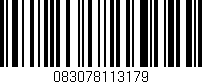 Código de barras (EAN, GTIN, SKU, ISBN): '083078113179'
