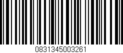 Código de barras (EAN, GTIN, SKU, ISBN): '0831345003261'
