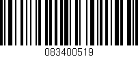 Código de barras (EAN, GTIN, SKU, ISBN): '083400519'