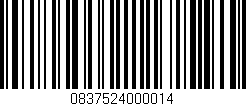 Código de barras (EAN, GTIN, SKU, ISBN): '0837524000014'