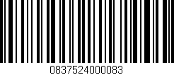 Código de barras (EAN, GTIN, SKU, ISBN): '0837524000083'