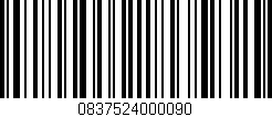 Código de barras (EAN, GTIN, SKU, ISBN): '0837524000090'
