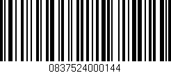 Código de barras (EAN, GTIN, SKU, ISBN): '0837524000144'