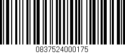 Código de barras (EAN, GTIN, SKU, ISBN): '0837524000175'