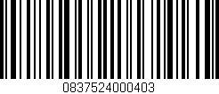 Código de barras (EAN, GTIN, SKU, ISBN): '0837524000403'