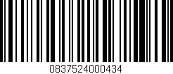 Código de barras (EAN, GTIN, SKU, ISBN): '0837524000434'