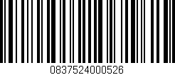 Código de barras (EAN, GTIN, SKU, ISBN): '0837524000526'