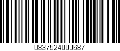Código de barras (EAN, GTIN, SKU, ISBN): '0837524000687'