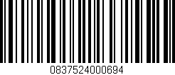 Código de barras (EAN, GTIN, SKU, ISBN): '0837524000694'
