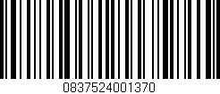 Código de barras (EAN, GTIN, SKU, ISBN): '0837524001370'