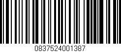Código de barras (EAN, GTIN, SKU, ISBN): '0837524001387'