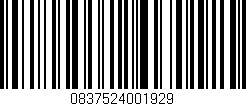 Código de barras (EAN, GTIN, SKU, ISBN): '0837524001929'