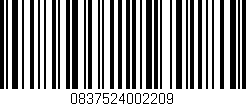 Código de barras (EAN, GTIN, SKU, ISBN): '0837524002209'