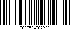 Código de barras (EAN, GTIN, SKU, ISBN): '0837524002223'