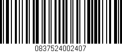 Código de barras (EAN, GTIN, SKU, ISBN): '0837524002407'