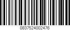 Código de barras (EAN, GTIN, SKU, ISBN): '0837524002476'