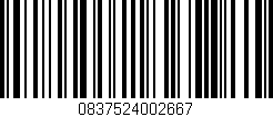 Código de barras (EAN, GTIN, SKU, ISBN): '0837524002667'