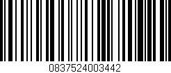 Código de barras (EAN, GTIN, SKU, ISBN): '0837524003442'
