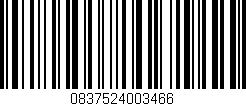 Código de barras (EAN, GTIN, SKU, ISBN): '0837524003466'