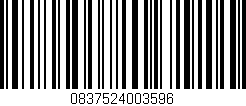 Código de barras (EAN, GTIN, SKU, ISBN): '0837524003596'