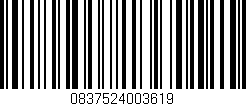 Código de barras (EAN, GTIN, SKU, ISBN): '0837524003619'