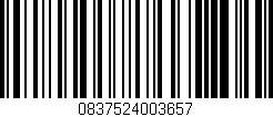 Código de barras (EAN, GTIN, SKU, ISBN): '0837524003657'