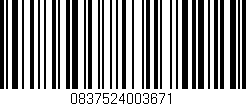 Código de barras (EAN, GTIN, SKU, ISBN): '0837524003671'