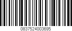 Código de barras (EAN, GTIN, SKU, ISBN): '0837524003695'