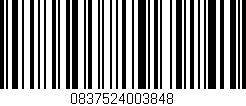 Código de barras (EAN, GTIN, SKU, ISBN): '0837524003848'